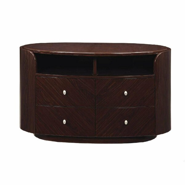 Homeroots Wenge TV Entertainment Unit 47 x 22 x 31 in. 366208